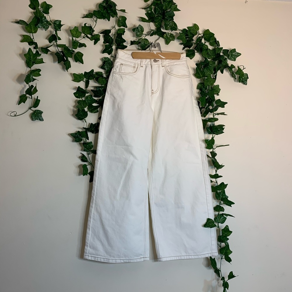 SOLD ON DEPOP Wide leg denim pants🤍🤍